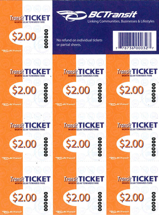 Transit Ticket (10 Pack) - Adult $18.00